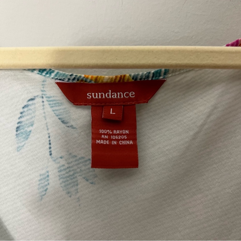 Sundance Catalog Long Floral Flowy Maxi Dress Sleeveless Rayon 106 - Picture 6 of 7
